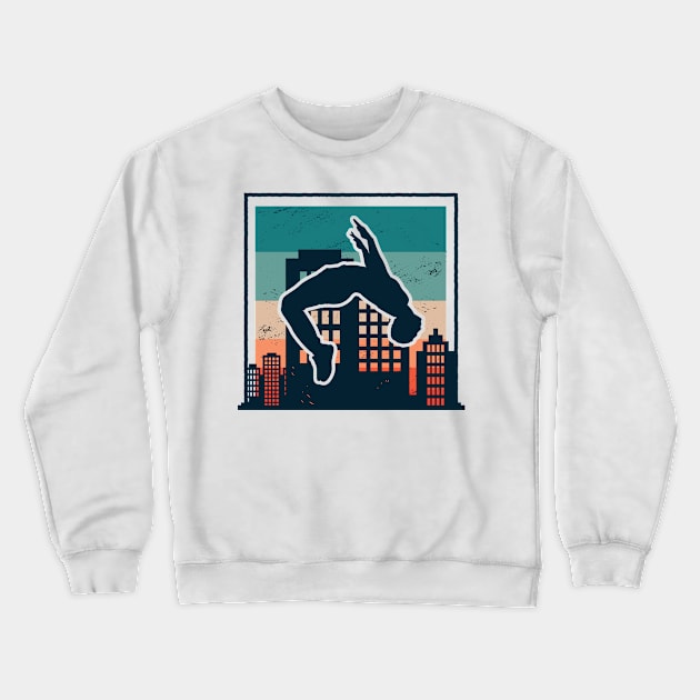 Parkour | Freerunning, Jump & Backflip Crewneck Sweatshirt by auviba-design